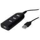 Digitus USB centrmezgls, AB-50001-1, 4 x USB 2.0, 480 Mbps, 30 cm kabelis, USB baro&scaron;ana