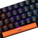 Baracuda Mehāniskā Tastatūra DOLPHIN-B-BLUE, 61 taustiņi, USB, melna, zili slēdži, apgaismojums, anti-ghosting 22 taustiņiem