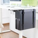Logilink Regulējams CPU stiprinājums zem galda EO0009, 10kg, tērauds, melns, dro&scaron;ības josta, putu spilventiņ&scaron;