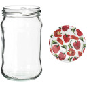 300ml twist off jar with coloured lid Ø66 - 6 pcs. BROWIN 132305, glass, 300ml