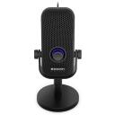 Endorfy mikrofons EY1B013, frekvence 30 - 18000 Hz, bitu ātrums 24 bit, USB Type-C, melns, galda montāža, 2 m kabelis