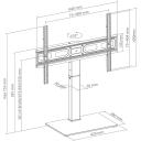 Sbox FS-306 televizora grīdas kron&scaron;teins, 37-75'', 40kg, 75x75-600x400, melns, 6 augstuma līmeņi, kabeļu pārvaldība