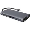 Raidsonic dokstacija IB-DK4040-CPD, 3xUSB 3.0, HDMI 3840x2160@30Hz, VGA 1920x1080@60Hz, RJ45 10/100/1000Mbit/s