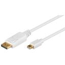 Goobay Mini DisplayPort adaptera kabelis 52859, 2m, zeltīts, DisplayPort uz mini-DP, max. iz&scaron;ķirtspēja 3840&times;2160p