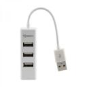 Sbox USB keskseade H-204W, 4 porti, 480 Mbps, 5V/500mA, valge, ABS plastmass, kuum vahetus