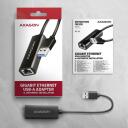 Axagon V&otilde;rguadapter ADE-AR 1000 Mbit/s, USB 3.2 Gen 1, Realtek RTL8153, RJ-45, Plug and Play, must