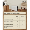 2200 W konvektsioonsoojendi kolme kütterežiimiga ruumidele kuni 30 m² valge CO2200MECMAX Mill