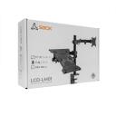 Sbox LCD-LM01-2, 17"/43cm-32"/81cm, 13kg, 100x100, +45&deg;/-45&deg;, +90&deg;/-90&deg;, +180&deg;/-180&deg;, melna, tērauds/plastmasa
