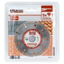Teemantlõikeketas Ø 115mm, KREATOR, KRT082101, Ketta diameeter: 115 mm, 9 segmenti, 22,2 mm auk