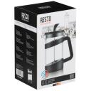 Resto prantsuse press 90509, 1000 ml, borosilikaatklaas, roostevaba terasfilter, plastmassist kaas, must