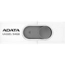Adata USB atmintinė AUV220-64G-RWHGY, 64 GB, USB Type-A, USB 2.0, Slankiojančio tipo, Spalva: Pilka, Balta