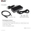 Club3D dokstacija CSV-1562 USB 3.2 Gen 1, 4x USB Type-A, 1x USB Type-C, 3x 4K displeji, 60W PD, Gigabit Ethernet, melna