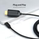 Vention Video kaabel adapter CGUBG 1.5m, USB Type-C, HDMI, 3840 x 2160, 30Hz, 3 kaitsetaset, must