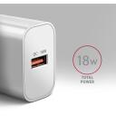 Axagon laadija ACU-QC18W 18W 1xUSB-A QC3.0, Sissejuhatav pinge 100-240V, &Uuml;lekoormuse, &Uuml;lekuumuse, &Uuml;lepinge kaitse