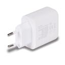 Lindy įkroviklis 73424 30W, 100-240V, 20V, 2 USB prievadai, greitas įkrovimas, apsauga nuo perkrovos, baltas