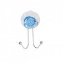 Axentia Крючок Amica 7521897, хромированный металл, акриловый декор, 1,5 кг, коррозионностойкий хром, присоска