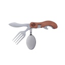 Galda piederumu komplekts 'Vancouver', Origin Outdoors, R179643, nerūsējo&scaron;ais tērauds, rožkoka rokturi, kompakts un praktisks formāts.