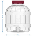 Daugiafunkcinis indas su mažu čiaupu 8 L BROWIN 602508, BPA-free, &Oslash;100