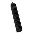 Cyberpower Pārsprieguma aizsargs B0520SC0-DE, 5 x Type F, 350J, 7500A, 10A, 1.8m, melns