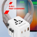 Compact travel charger with 20 W maximum power and compatibility with EU UK US AUS sockets OnTour 20 EU UK US AUS 20W White CNS-TA20W1005W CANYON