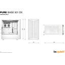 Be Quiet Korpus PURE BASE 501 DX BGW77, 450mm, 231mm, 463mm, 3x140mm ventilaatorit, 5x2.5"/2x3.5" kettad, RGB valgustus