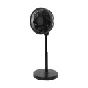 Eurom Vento 3DS Comfort Black pastatomas ventiliatorius oro cirkuliacijai patalpų vėsinimui 25W 35cm 3D osciliacija 12 greičių nuotolinis valdymas juoda