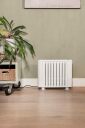 Bealyvis radiatorius mažoms patalpoms papildomai &scaron;ildyti 1000W 38m&sup3; termostatas apsauga baltas RAD 1000 Oil Free 363760 Eurom