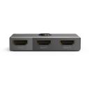 Hama HDMI slēdzis 00205324, 2x2 HDMI, 7680&times;4320, 120Hz, manuāla pārslēg&scaron;ana, gumijas pamatne