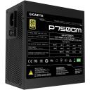 Gigabyte Maitinimo &scaron;altinis GP-P750GM, 750W, 100-240V, 50-60Hz, 80 PLUS Gold, visi&scaron;kai modulinis dizainas, 1 ventiliatorius