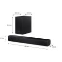 Sharp Kompaktne 2.1 Helik&otilde;lar koos Traadita Subwooferiga HT-SBW121, 240 W, Bluetooth, traadita &uuml;hendus, must