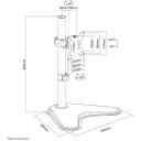 Neomounts monitors regulējams statīvs FPMA-D550SBLACK, 13-32", 8 kg, VESA 75x75/100x100, augstuma regulē&scaron;ana, pagriežams