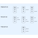 Itin galingas universalus įkroviklis mobiliesiems įrenginiams ir nešiojamiesiems kompiuteriams su USB-A ir dviem USB-C jungtimis Type-G baltas BHR087MEU Xiaomi