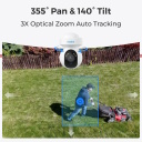 Āra viedā 5M PTZ WiFi novērošanas kamera ar kustības aktivētiem prožektoriem Balta E Series E540 WCEO5MP06PTAF Reolink