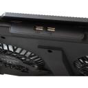 White Shark Dzesē&scaron;anas spilventiņ&scaron; ICE-SHADOW, 17,3", 2 x USB 2.0, 1400 rpm, 20 dB, melns
