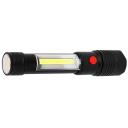 Esperanza Apate Melna Rokas lukturis LED EOT069, 17cm, 180g, 3W, 2500lm, 2 lampas, ūdensizturīgs, zoom, noņemama siksna