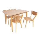 Ēdamistabas komplekts ROXBY galds, 4 krēsli, ozols AC977041 Allit