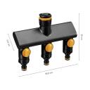 Ūdens sadalītājs ar spiediena regulatoru, FISKARS, 1070578, 3 veidi, universāls savienotājs