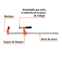 Spīle 460 mm, dziļums 60 mm, maksimālā slodze 140 kg PRF-18 TRUPER