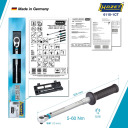 Momentats atslēga 3/8&Prime;, 5&ndash;60 Nm, &plusmn;2%, ar HiPer reverso ratchet, Len, 6110-1CT