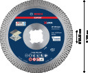 X-LOCK dimanta disks HardCeramic125x22.23x1.6, Mazām leņķa slīpma&scaron;īnām EXPERT HARD CERAMIC DIMANTA GRIEZĒJDISKS, 2608900658, BOSCH