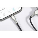 Baseus USB kabelis Lightning CALJK-A01, 1m, 2.4A, 480MB/s, cinko aliuminio + nailono pintas