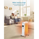 Õliradiaator TEINE KINGITUSEKS 2000 W kolm võimsustaset valge NY2009-22M Midea