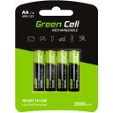 Green Cell Laetav Aku GR02, 4x AA, 1.2 V, 2000 mAh, Ni-MH, laadijat ei ole kaasas