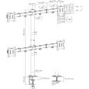 Sbox Monitora stiprinājums LCD-352/4-3, 4x10kg, 17''-32'', VESA 75x75/100x100, slīpums +45&deg;/-45&deg;, pagrie&scaron;ana +90&deg;/-90&deg;