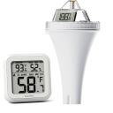 Rainpoint baseina termometrs HCS565ARF+HCS015T2H, -9.9&deg;C līdz 50&deg;C, -9.9&deg;C līdz 60&deg;C, 1% līdz 99%, IP68, LCD displejs