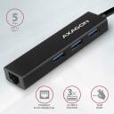 Axagon USB centras HMA-GL3A 3 USB 3.2 prievadai, 1 RJ45, 0.2 m