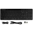 A4Tech Fstyler tastatūra A4TKLA47726, 2,4GHz, Bluetooth, 10m, melna, membrāna, 12 multimediju taustiņi