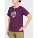 Krekls WICKRON T-Shirt MOUNTAIN Leaves W, izmērs: S, Wine Red, 4548801983666 Mont-Bell