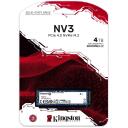 Kingston NV3 M.2 2280 SSD SNV3S/4000G, 4000 GB, PCIe 4.0 x4 NVMe, 6000 MB/s, 5000 MB/s, 3D NAND