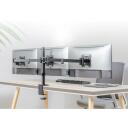 Gembird LCD monitors stiprinājuma roka MA-D3-01, 17-27'', VESA 75x75-100x100 mm, 2 displeji, melna